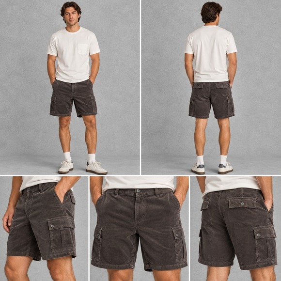 Polo Ralph Lauren Other - Vintage Polo Ralph Lauren Corduroy Shorts Men 35 Brown Cargo Gorpcore Skater Y2K
